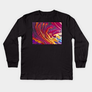 Purple Fire Kids Long Sleeve T-Shirt